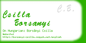 csilla borsanyi business card